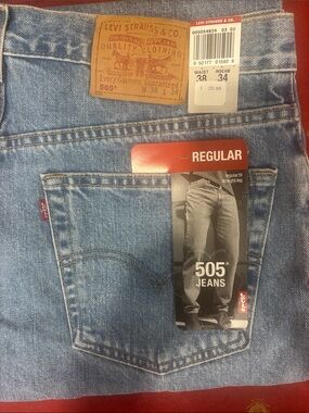 Levi's 505 Straight Men’s Jeans - Light Blue Denim